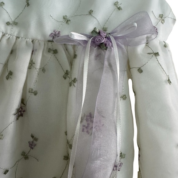 Perfectly Dressed Baby Girl Dress 18M Floral Embroidered Sleeveless - Picture 2 of 6